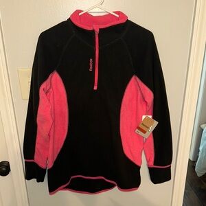 Reebok Women's Black and Pink Sweater
